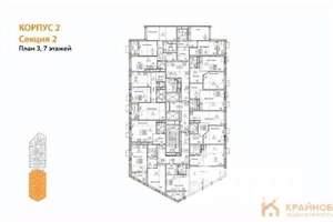 1-к квартира, вторичка, 46м2, 7/21 этаж