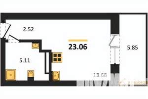 Студия квартира, вторичка, 23м2, 5/28 этаж