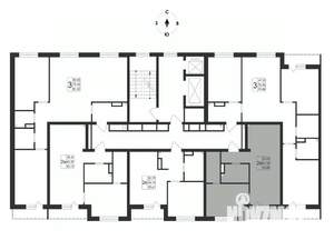 2-к квартира, вторичка, 43м2, 10/17 этаж