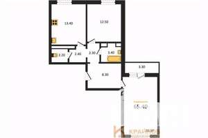 2-к квартира, вторичка, 65м2, 3/17 этаж