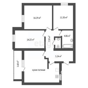 3-к квартира, вторичка, 84м2, 5/9 этаж