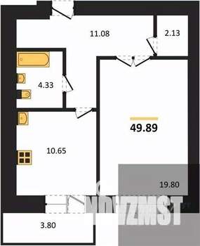 1-к квартира, вторичка, 50м2, 12/14 этаж