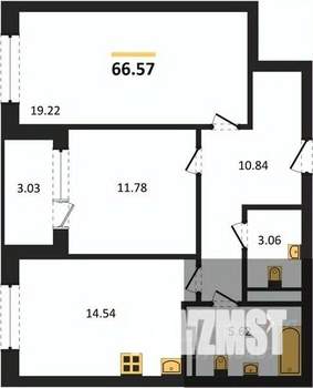2-к квартира, вторичка, 67м2, 9/18 этаж