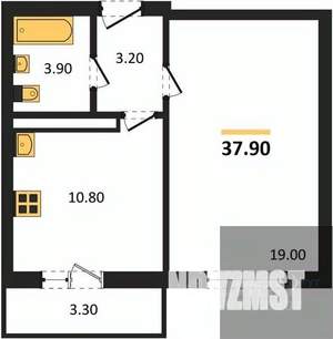 1-к квартира, вторичка, 38м2, 4/17 этаж