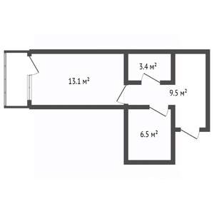 1-к квартира, вторичка, 30м2, 12/18 этаж