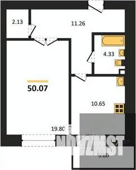 1-к квартира, вторичка, 50м2, 11/14 этаж