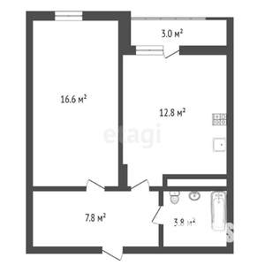 1-к квартира, вторичка, 43м2, 5/18 этаж