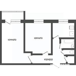 2-к квартира, вторичка, 45м2, 2/9 этаж