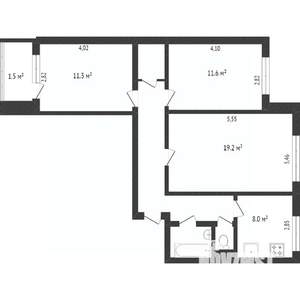 3-к квартира, вторичка, 68м2, 5/10 этаж