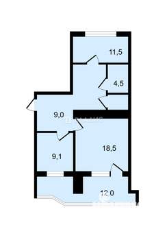 2-к квартира, вторичка, 60м2, 2/5 этаж