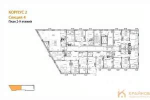 2-к квартира, строящийся дом, 54м2, 4/14 этаж