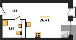 Студия квартира, вторичка, 26м2, 4/21 этаж