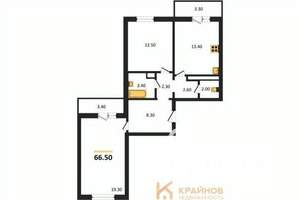 2-к квартира, сданный дом, 67м2, 11/17 этаж