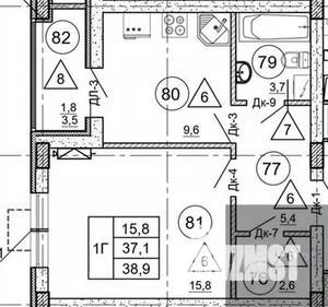 1-к квартира, вторичка, 39м2, 3/21 этаж