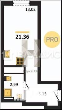 Студия квартира, строящийся дом, 21м2, 18/27 этаж