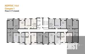 1-к квартира, вторичка, 42м2, 9/17 этаж