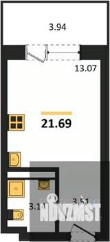 Студия квартира, вторичка, 22м2, 12/28 этаж