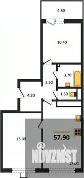 2-к квартира, вторичка, 58м2, 5/17 этаж