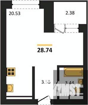 Студия квартира, вторичка, 29м2, 3/28 этаж