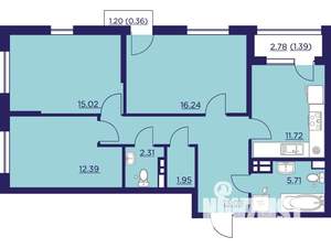 3-к квартира, вторичка, 80м2, 9/18 этаж
