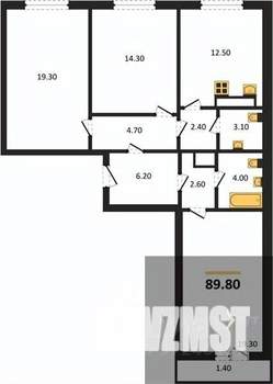 3-к квартира, вторичка, 90м2, 10/17 этаж