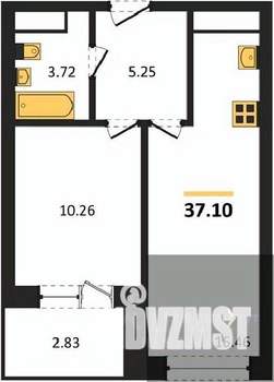1-к квартира, вторичка, 37м2, 20/28 этаж