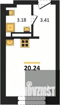 Студия квартира, вторичка, 20м2, 9/28 этаж