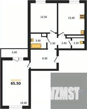 2-к квартира, вторичка, 66м2, 2/17 этаж