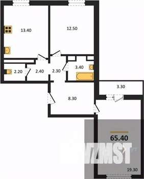 2-к квартира, вторичка, 65м2, 4/17 этаж