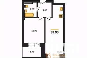 1-к квартира, вторичка, 39м2, 14/28 этаж