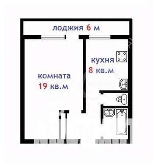 1-к квартира, вторичка, 35м2, 9/9 этаж