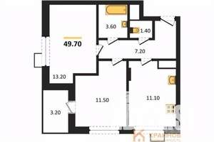 2-к квартира, вторичка, 50м2, 7/11 этаж