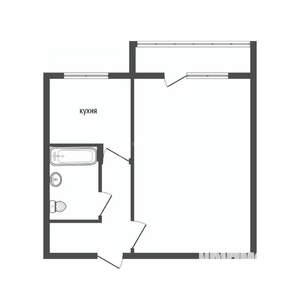 1-к квартира, вторичка, 31м2, 2/5 этаж