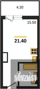 Студия квартира, вторичка, 21м2, 17/17 этаж