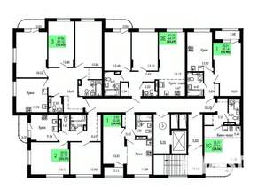 3-к квартира, строящийся дом, 66м2, 5/9 этаж