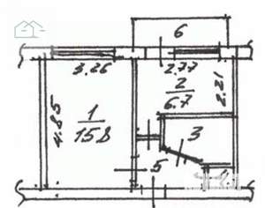 1-к квартира, вторичка, 30м2, 2/9 этаж