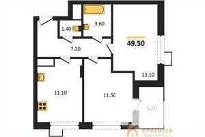 2-к квартира, вторичка, 50м2, 5/11 этаж
