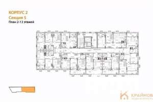1-к квартира, строящийся дом, 42м2, 2/14 этаж