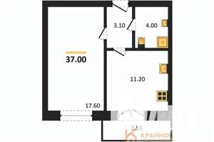 1-к квартира, вторичка, 37м2, 12/15 этаж