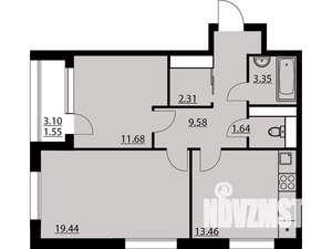 2-к квартира, вторичка, 62м2, 18/25 этаж