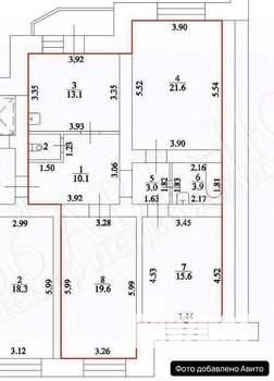 3-к квартира, вторичка, 92м2, 4/12 этаж