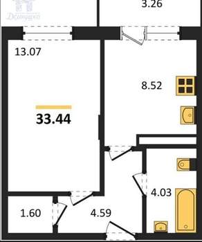 1-к квартира, вторичка, 33м2, 19/19 этаж