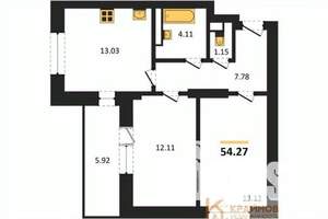 2-к квартира, вторичка, 54м2, 15/28 этаж