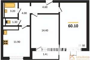 2-к квартира, вторичка, 60м2, 16/17 этаж