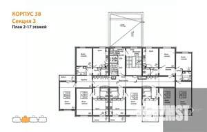 2-к квартира, вторичка, 66м2, 5/17 этаж
