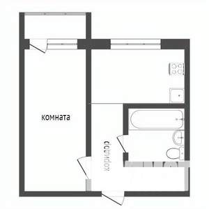 1-к квартира, вторичка, 38м2, 2/9 этаж