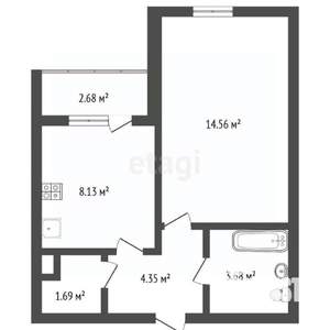 1-к квартира, сданный дом, 36м2, 10/18 этаж