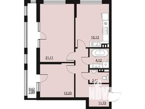2-к квартира, вторичка, 70м2, 3/25 этаж