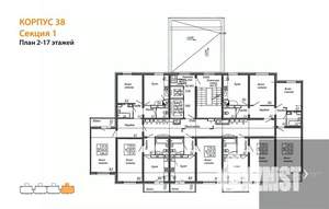 1-к квартира, вторичка, 38м2, 7/17 этаж