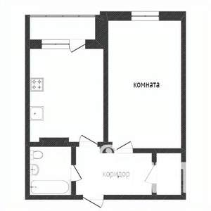 1-к квартира, вторичка, 31м2, 2/3 этаж